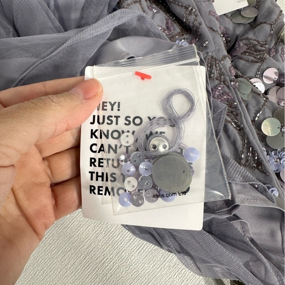 NWT ASOS DESIGN Maternity embellished wrap front maxi dress size 4 - Picture 14 of 16